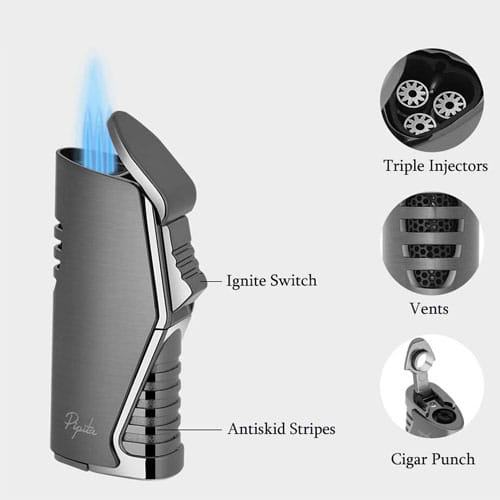 pipita-triple-torch-cigar-lighter-with-punch